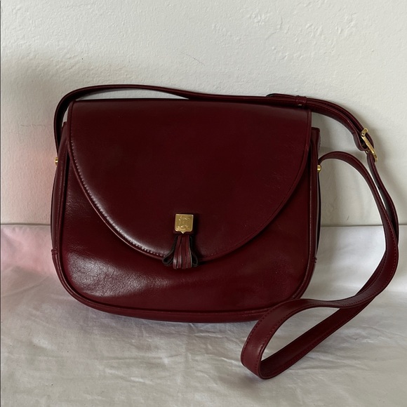 Celine Handbags - Celine Crossbody Flap Bag in Bordeaux Leather